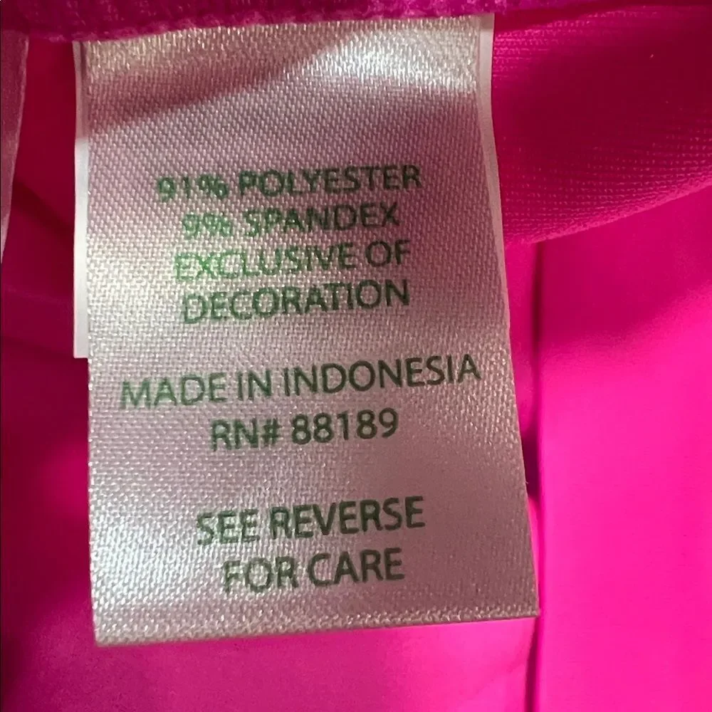 Lilly Pulitzer Vibrant Pink Caesara peplum dress size 4 - 5 NWT